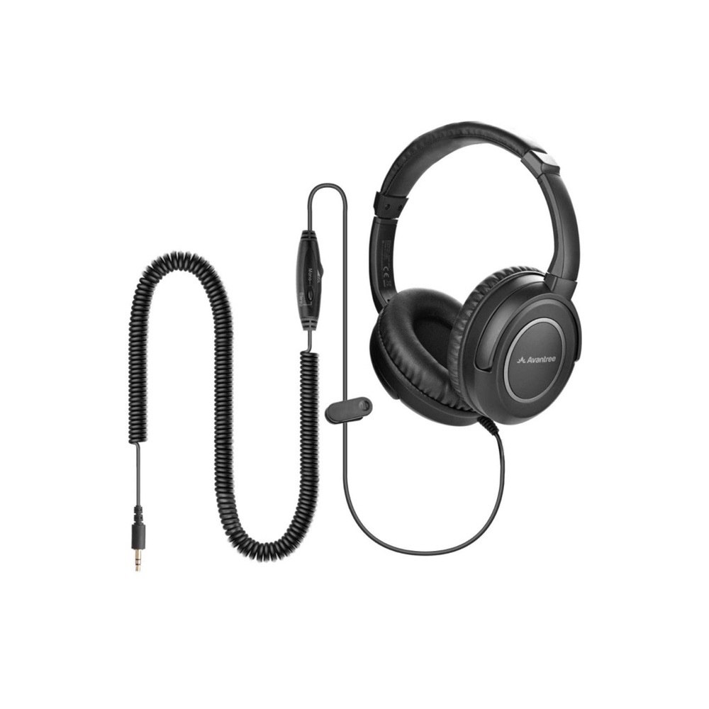 Brand New Long Coiled Cord Over-Ear Headphones